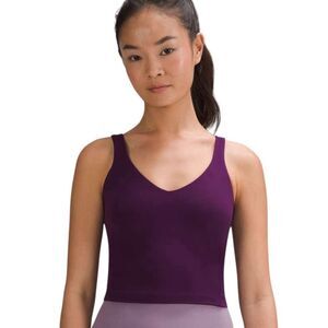 Lululemon Align Tank Top Dramatic Magenta Plum Purple V-Neck Size 8